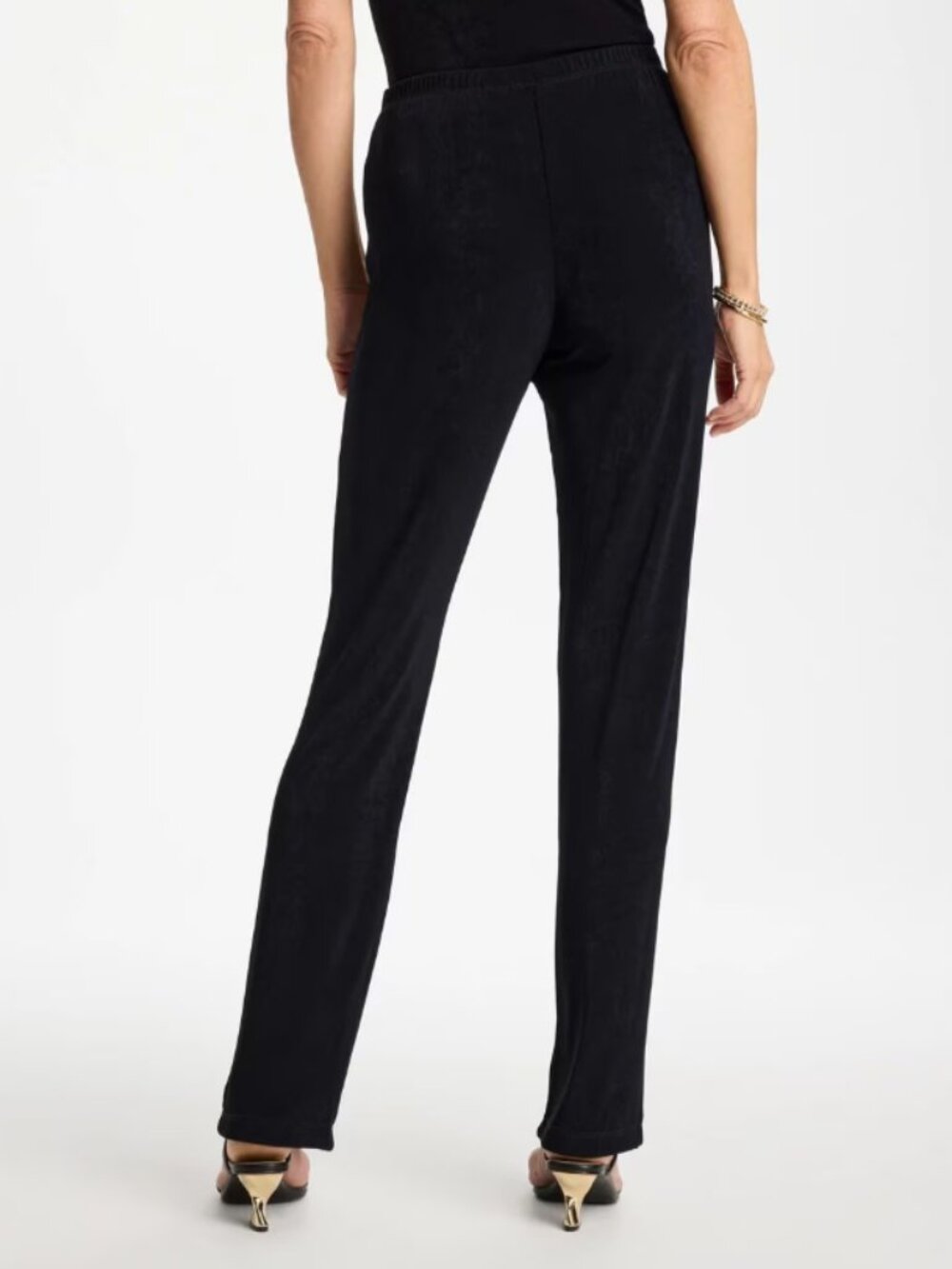 Chico's Travelers Black Pull-On Pants Size 3P (16P) - Picture 3 of 8
